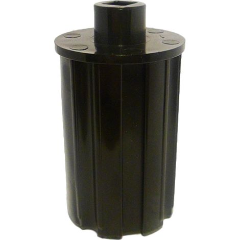 Zurfluh Feller – Embout Zf45 carré 8 – Longueur 65mm – Pour palier lisse Ø18mm – Capacité 8kg – PA teinté masse noir (1/4)