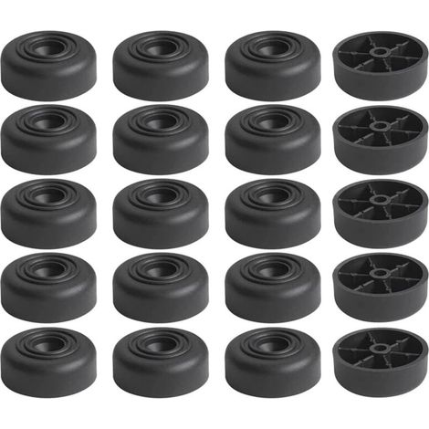20 Stück rutschfeste Gummifüße, runde Gummifüße für Schneidebretter, Möbel, Schränke, Sofas, Schwarz (D36mm x H14mm)