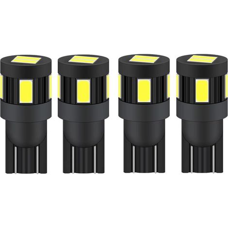 Ampoule t10 w5w led 12V 24V Blanc 6000K, Pas De Polarité Conçu pour 2825 194 168 158 (4 pcs) [Classe énergétique A+] (1/5)