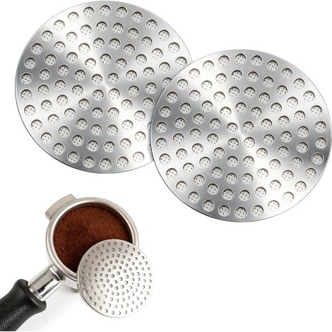 2 Espressofilter mit 53 mm Durchmesser, Dicke 0,8 mm, 150 µm Sieb für Filterhalter, aus wiederverwendbarem 316L-Edelstahl, Zubehör für Barista-Kaffeemaschine. (1/5)