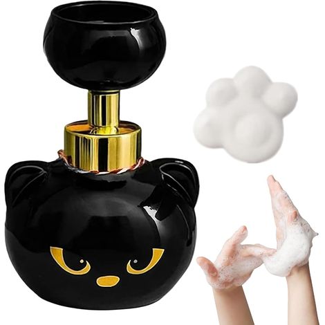 Distributeur de savon mousse , liquide cuisine avec motif patte , flacon shampoing réutilisable vide