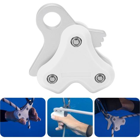 Poulie en Alliage d'Aluminium pour Plongée Libre - Rétracteur à Corde Métallique Efficace - Accessoire de Plongée Blanc (1/5)