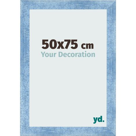 yd. - Cadre photo 50x75 - Bleu Brillant Patine - MDF - Pisa (1/5)