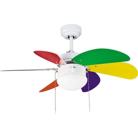 Ventilateur de plafond avec lumière Moderne 76.2 x 76.2 x 41.5 cm multicolore (1/4)