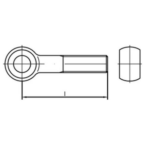 [NEUWERTIG] B-Ware Reyher Augenschraube Ringschraube Din 444 M6x40 Stahl Verzinkt Form B 50 Stück