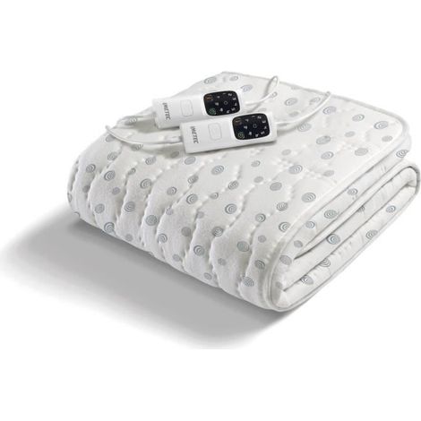 Heated Mattress Topper - Imetec - 2 Places Adapto. 150x160 cm - 6 Temperatures Fast Heating - 100% Cotton - Constant Temperature (1/5)