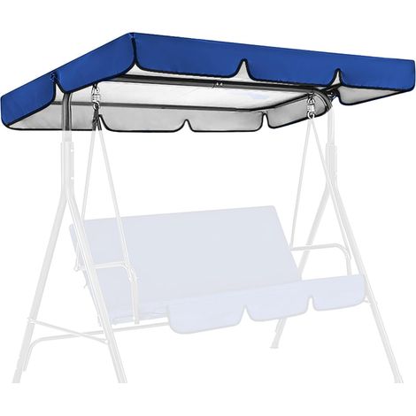 Applicable Toit de Rechange pour Balancelle de Jardin 3 Places, Toit Pare-Soleil, Universel Toile de Rechange pour Balancelle Jardin Exterieur, Housse de Rechange, Toit de Balançoire (Bleu Roi) (1/5)