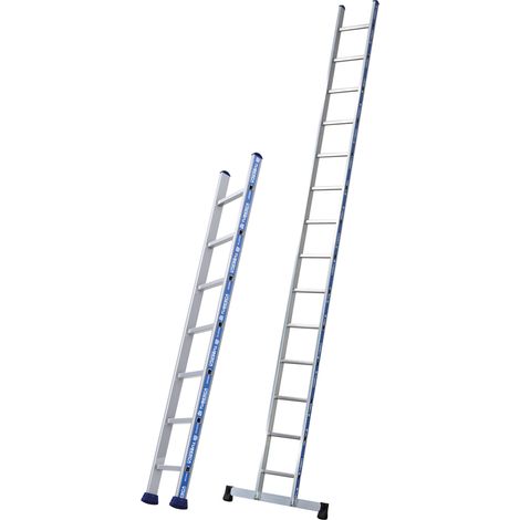 Tubesca Comabi – Échelle simple aluminium renforcée 150 kg – Hauteur d'accès 7,82 m – Échelons 30 x 30 mm – Normes EN 131 – Pour chantiers intensifs
