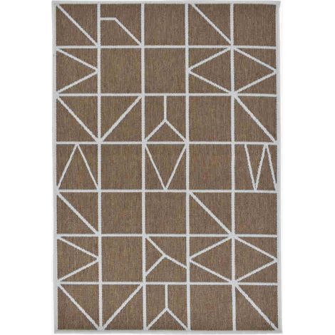 Tapis extérieur rectangulaire Alexandrie 115 x 180 cm en laine synthétique - Jardiline (1/3)