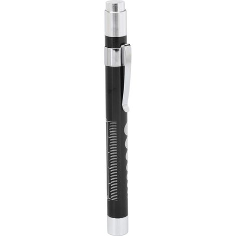 Stylo lumineux LED jaune, tête concave, en alliage d'aluminium, avec indicateur de pupille, noir. (1/5)