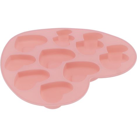 Trois types de moules en silicone en forme de cœur à 9 cavités pour gelée, poudre d'agar-agar, colle coulante, gelée de lait, pudding, mousse et gâteau. (1/5)