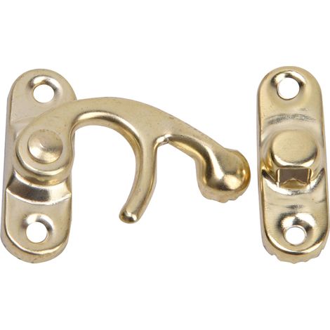 A026 Crochet en forme de corne en bronze antique avec vis, cadenas en métal 3228MM, accessoires de quincaillerie pour bagages, boucle décorative pour boîte cadeau, crochet droit jaune.