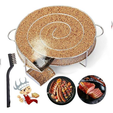 Kaltraucherzeuger für Fleisch, Fisch, Räucherofen mit Reinigungsbürste, Grill, Grill, Räucherofen, Heiß- und Kaltrauch, Grillsäge, Holzkohle, verschiedene Spezifikationen (1/5)