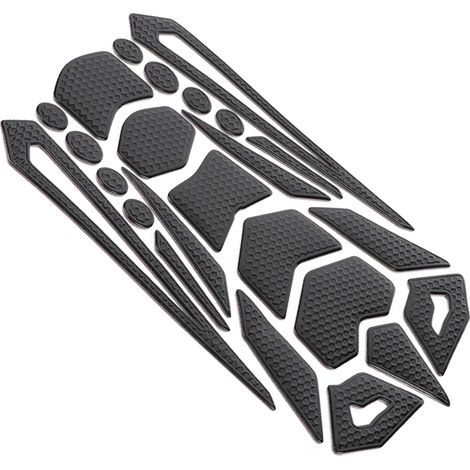 1 Autocollant réservoir moto, motif chevrons, caoutchouc souple, protection usure, surface lisse (1/5)