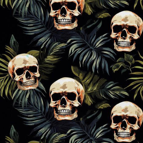 Tela Oxford decorativa para exteriores - Motivo de calavera I DX4935 (1/5)