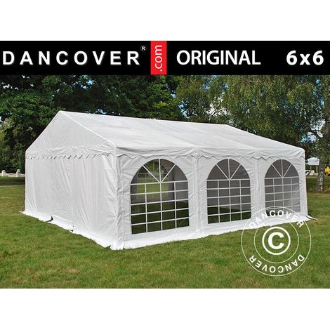 Marquee Original 6x6 m PVC 900, White - Dancover (1/2)