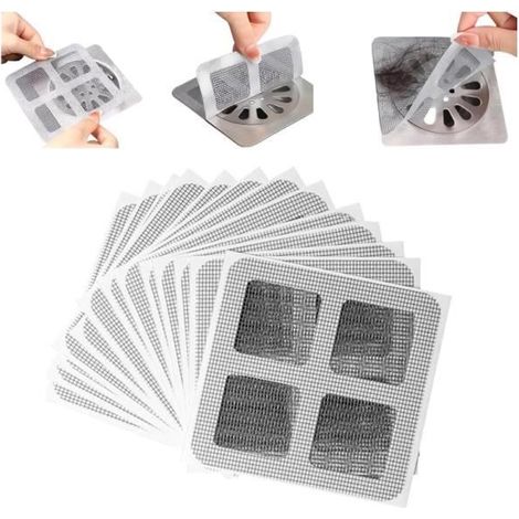 Autocollants jetables pour canalisations - sh - Lot de 30 - 10x10 cm - Haute adhésion - Conception en maille (1/4)