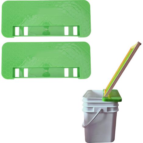 Porte-Bac pour Extraction de Miel 2 Pièces - Porte-Bac Plastique et Grattoir pour Cadre de Ruche (1/5)