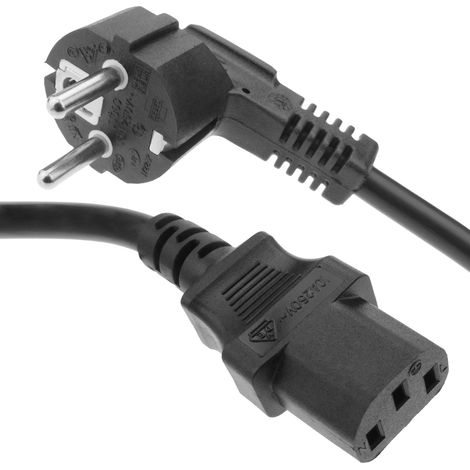 BeMatik - Cordon d'alimentation électrique IEC60320 C13 femelle à Schuko mâle 3 m (1/3)