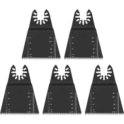 Jeu de Lames Scie Oscillantes Multi-Outils en Acier à Haute Teneur Carbone avec Dents Japonaises Précision pour le Bois et Plastique - 65 Mm 5 Pièces Compatibles (1/5)