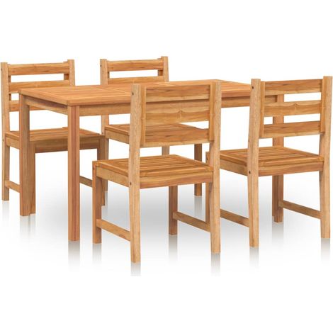Maison Exclusive - Set da Pranzo per Giardino 5 pz in Legno Massello di Teak (1/5)