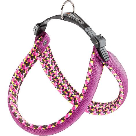 Ferplast AGILA FANTASY 4-6 Pettorina ergonomica per cani con morbida imbottitura e chiusura con laccetto.. Variante 4 - Misure: A=B 44-52 cm 20 mm - Fucsia (1/5)