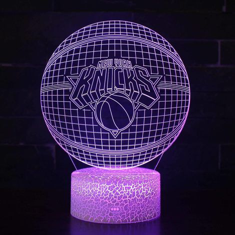 Lampe de chevet LED à illusion d'optique 3D, 7 couleurs, tactile, style Art Déco, pour chambre d'enfant. (1/4)