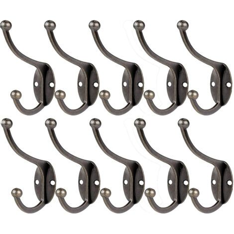 10 Pcs Patère Porte Manteau Murale Vintage Crochet Uniques Métal De Porte Chapeau Crochet Rétro Inox avec Vis pour la maison pour Porte-Manteau Salle de Bain Cuisine (Copper) (1/5)