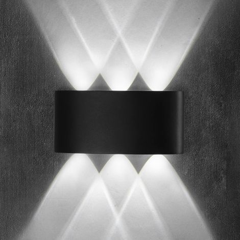 6W LED Wall Light, Direct Up and Down Lighting, Waterproof Wall Lamp for Living Room, Bedroom, Staircase, White Light (1/5)