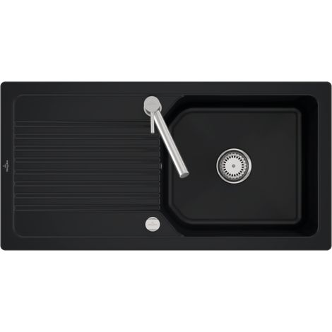 VB Einbauspüle Linara 60 338602 1000x510mm Rechteck Pure Black (1/2)