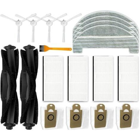 19 pièces de rechange accessoires pour aspirateur robot Ultenic T10 avec 2 brosses principales + 4 brosses latérales + 4 filtres H (1/5)