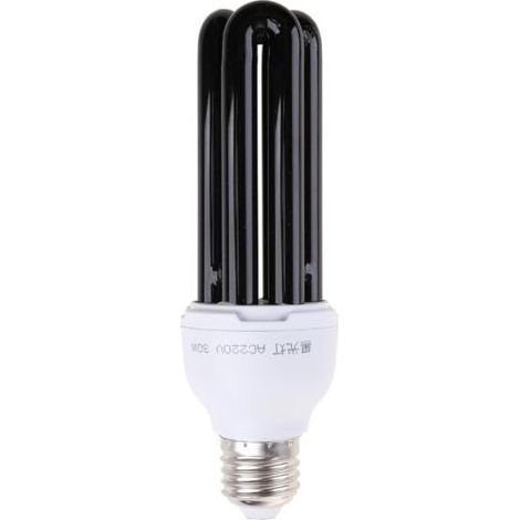 Ampoule UV anti-moustiques E27 30W 220V lumière violette 365nm pour désinfection et capture insectes agriculture (1/5)