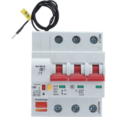 Interruttore automatico Pongnas 3P con WiFi e controllo, interruttore differenziale 400V/40A per aggiornamento (20A)