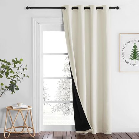 1 PC Rideau, Occultant, Double couches, Oeillets 4cm, Isolation thermique et acoustique, Chambre Salon (1/5)