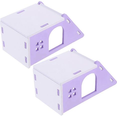 Cachette pour petits animaux (cochons d'Inde, hamsters et rats) – Nid douillet avec lit et labyrinthe pour le confort et la décoration de la cage (1/5)