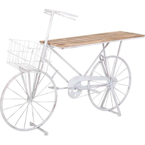 Expositor en forma de  bicicleta blanco 147x34,50x102