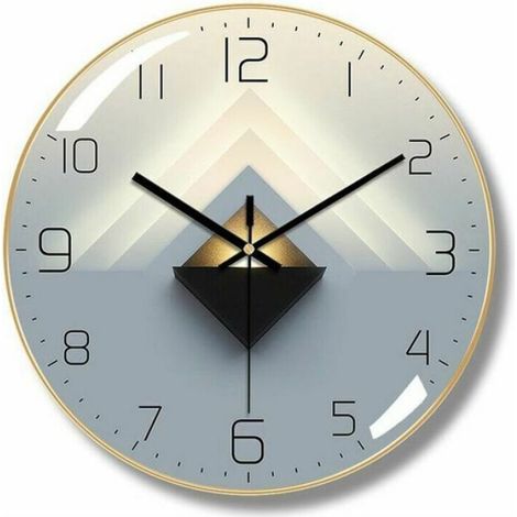 Horloge Murale Radio-Pilotée avec Détecteur Obscurité - 4 LED Bleues 3 Modes Éclairage (30cm) ENEVAOCT (1/4)