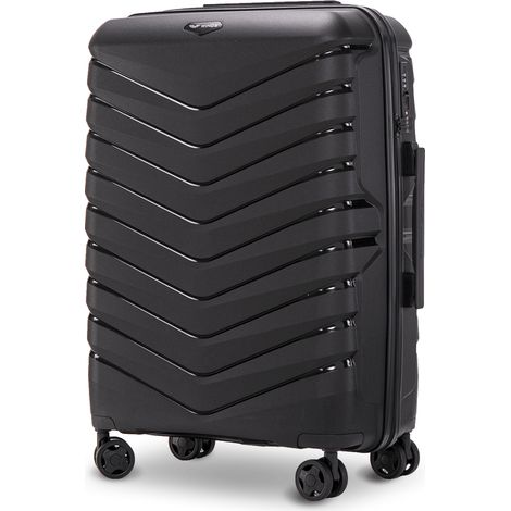 Maleta mediana Wings PHOENIX de polipropileno de 24" NEGRA