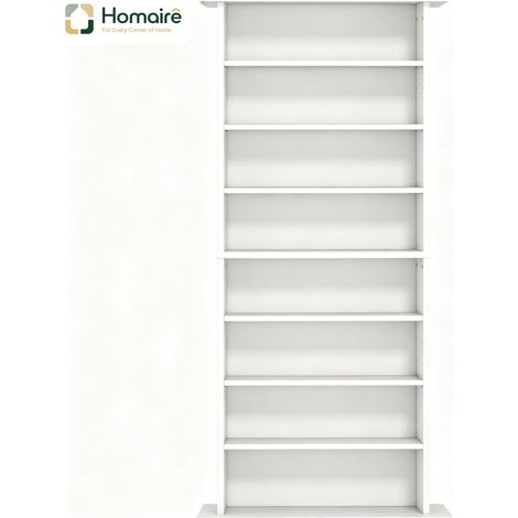 Meuble de rangement avec tiroirs, blanc, en décor bois 58 x 24 x 126.3 cm HOMAIRE (1/5)