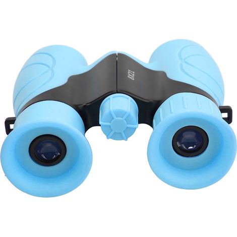 Kinderfernglas, 8-fache Vergrößerung, Naturkautschuk, robuste Glaslinsen, tragbar, hohe Bildschärfe, Mini-Spektiv, blau (1/5)