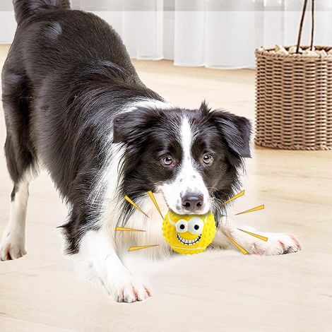 Soft Latex Squeaky Dog Ball Lightweight Bite Resistant Toy for Your Furry Friend