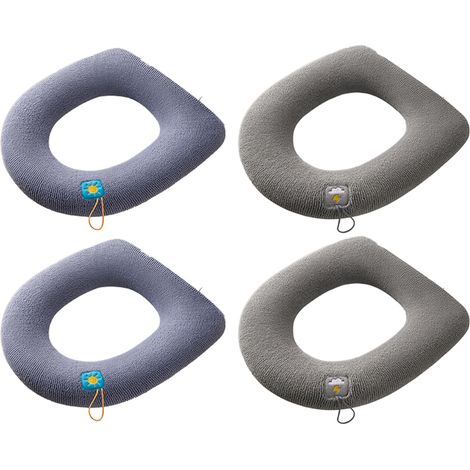 Coussin Pour Abattant De Toilettes - En Polyester Épais Et Doux - Avec Poignée Pour Levage Facile - Lot De 4 Pièces (1/5)