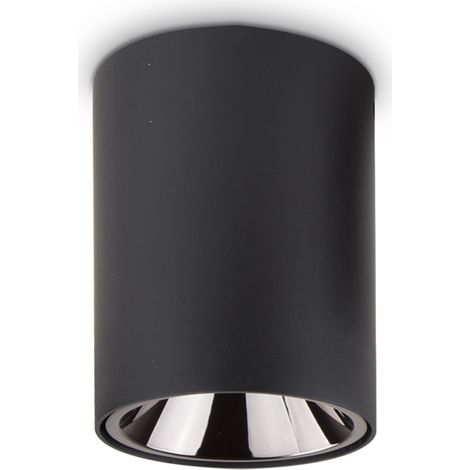 Plafoniera Moderna Nitro Round Alluminio Nero Led 15W 3000K Luce Calda (1/2)