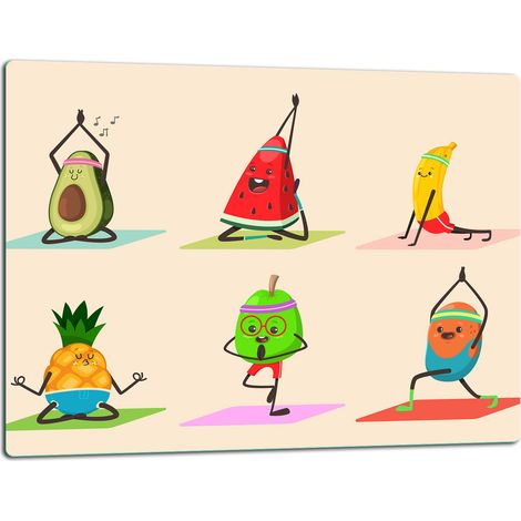 Schneidebrett aus Glas, 52 x 40 cm, Obst (1/5)