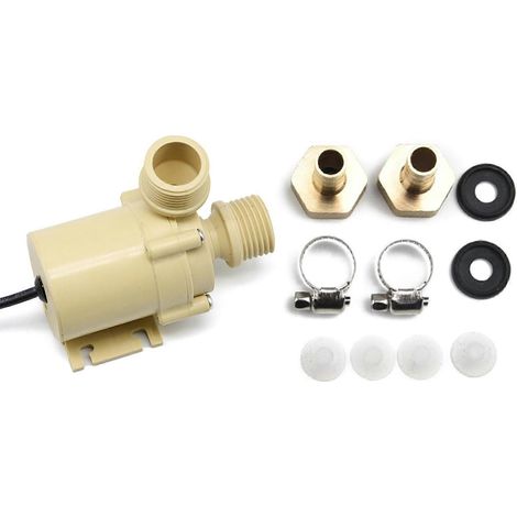 Pompe de circulation pour chauffe-eau solaire DC12V, moteur sans balais, pompe submersible, résistante à la corrosion, silencieuse, multicolore. (1/5)