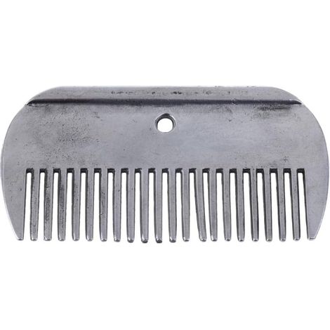 Peigne à Crinière - 1 Pièce - Acier Inoxydable - Démêlage Doux - Toilettage Cheval et Poney - 10,2 cm Argenté (1/5)