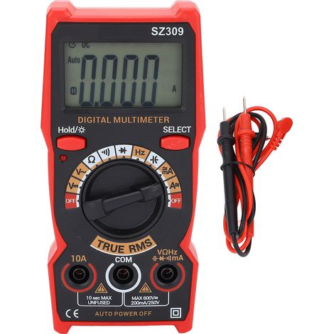 GARRYFIZH Multimètre numérique, testeur de tension de batterie automobile, kit de test CC/CA, voltmètre, ampèremètre, outil électrique intelligent SZ309 (1/5)