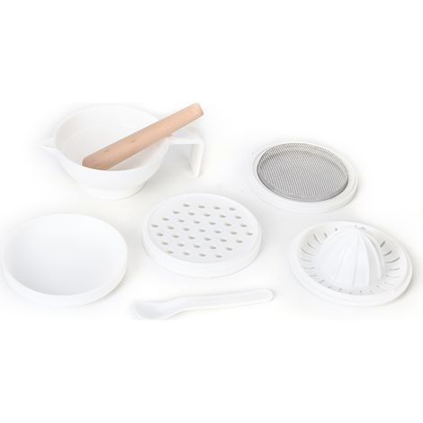 7 Pièces Moulin à Nourriture Bébé - Hachoir Fruits et Légumes pour Enfants - Set de Broyage Alimentaire (1/5)