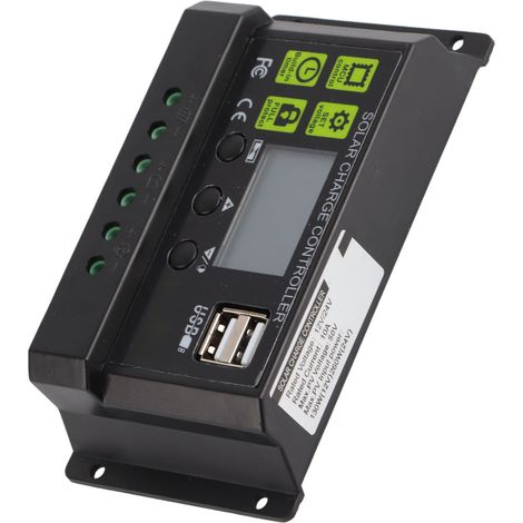 Solarladeregler mit PWM-Digitalanzeige, Selbsttest, intelligenter Solarmodulregler, 10 A (1/5)