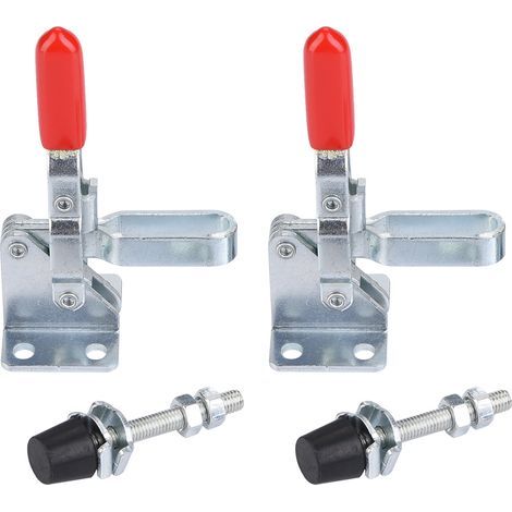 BAOFUYA 2pcs Pinces à Bascule 2 Packs Perbeaux à Bascule Ensemble de 2 Pinces à du Levier Vertical Pression vers le Bas de la capacité de Maintien de 50 Kg pour Fixer le Soudage en Bois avec (1/5)